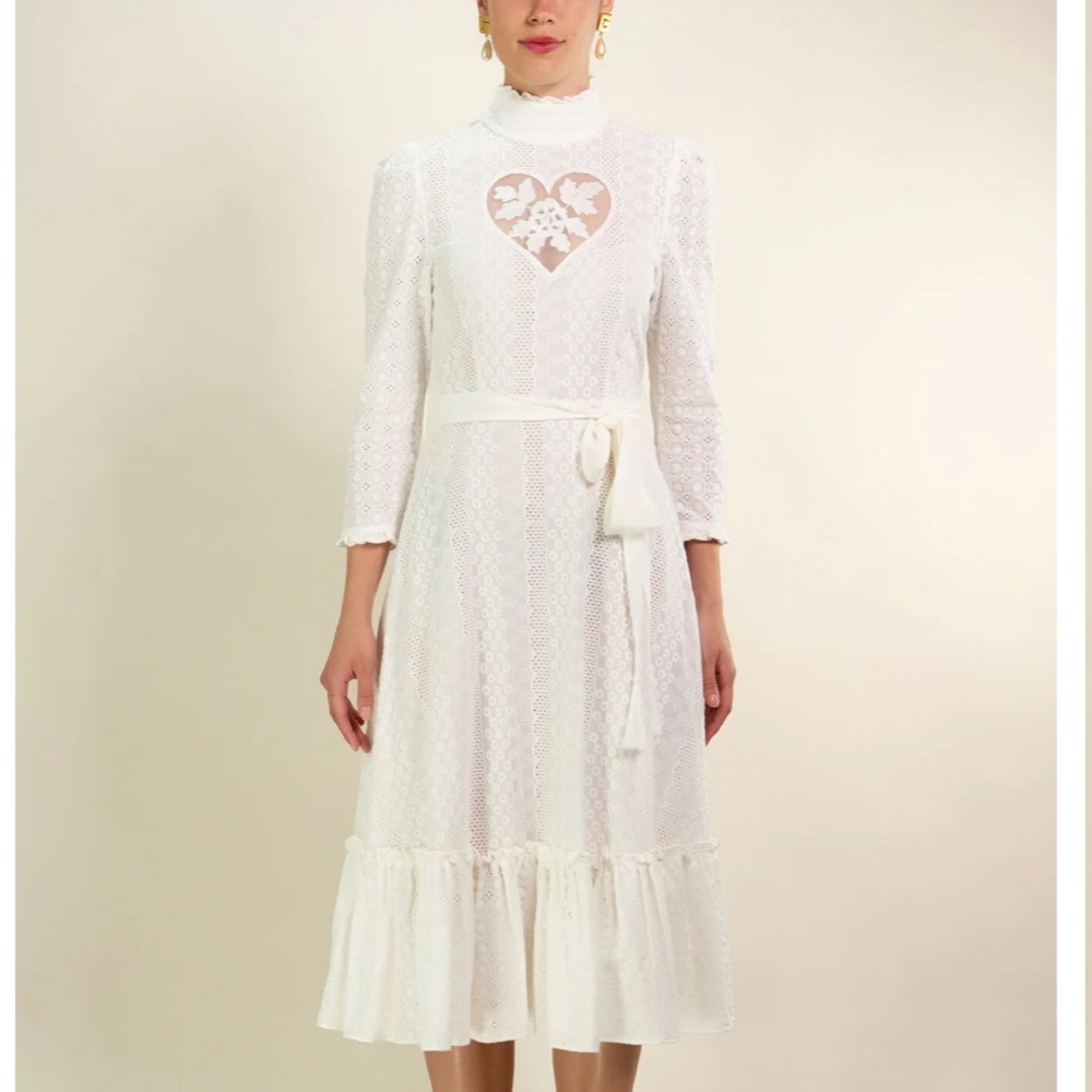 Kristinit White Eyelet Sirsina Dress